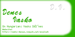 denes vasko business card